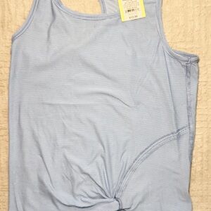 Light Blue Striped Tank Top